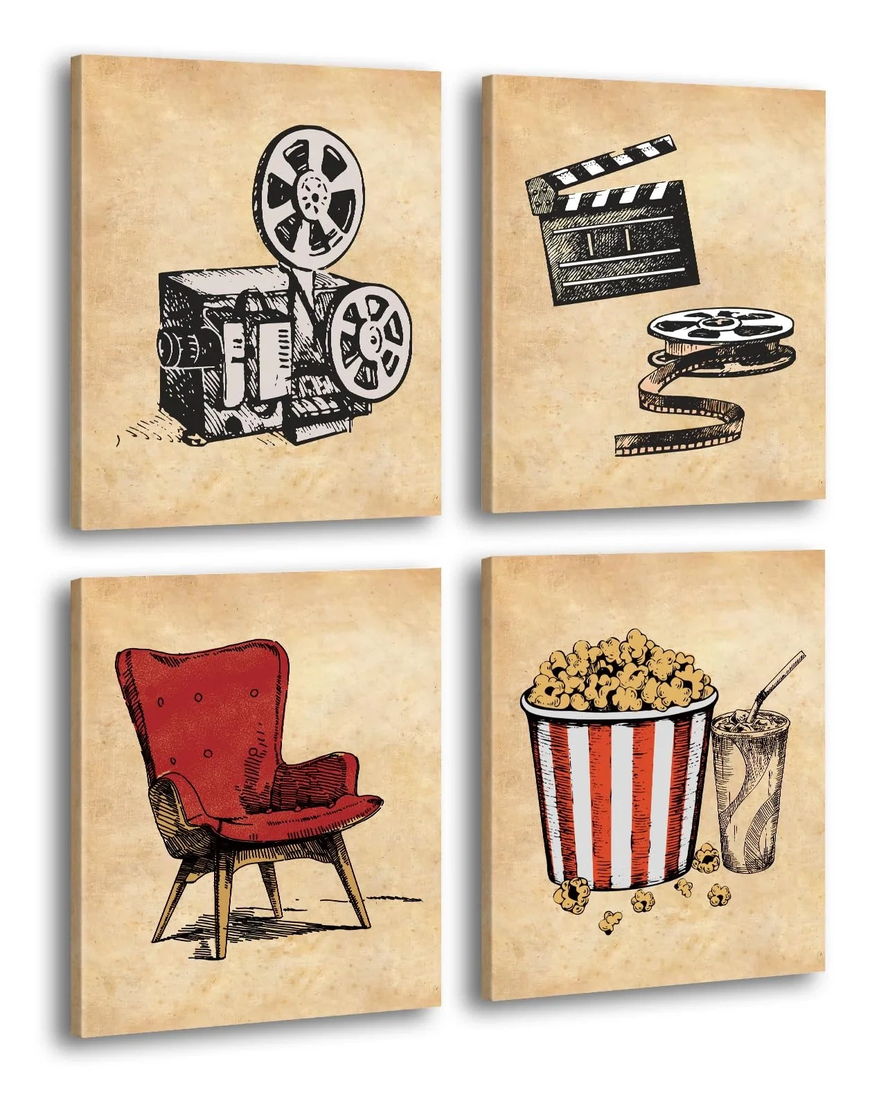 复古电影院装饰艺术展示经典电影文化